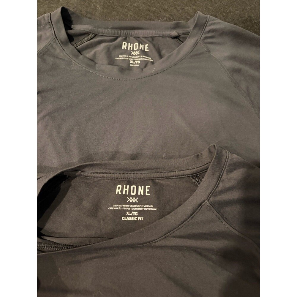 Lots of 2 Rhone Shirt Mens XL Black Classic Performance Athletic Training Reign - Picture 3 of 11